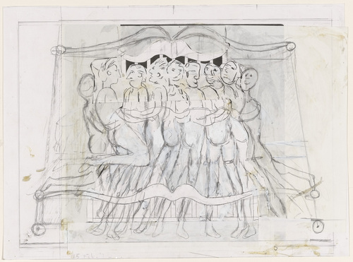 Louise Bourgeois. Untitled (Study for Eight in Bed). 1998