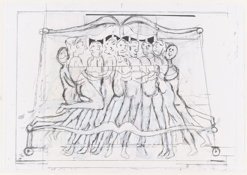 Louise Bourgeois. Untitled (Study for Eight in Bed). 1998