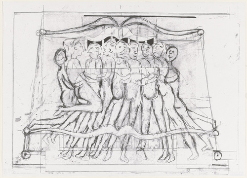 Louise Bourgeois. Untitled (Study for Eight in Bed). 1998