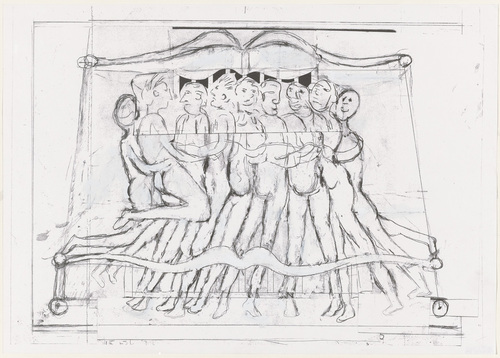 Louise Bourgeois. Untitled (Study for Eight in Bed). 1998