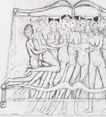 Louise Bourgeois. Untitled (Study for Eight in Bed). 1998