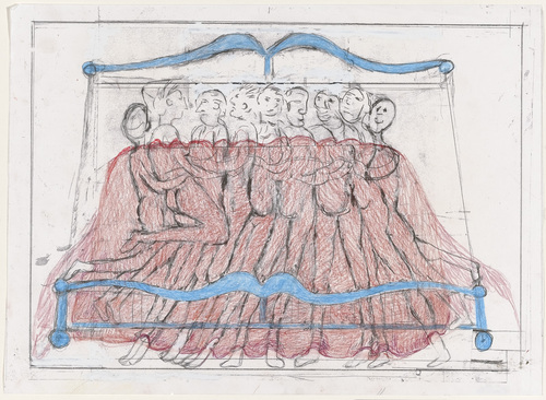 Louise Bourgeois. Untitled (Study for Eight in Bed). 1998