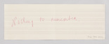 Louise Bourgeois. Nothing to Remember (set 6), from the series of folio sets (1-6). 2004-2006