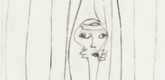 Louise Bourgeois. Peeking through Curtain. 1999
