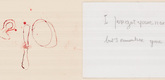 Louise Bourgeois. Untitled drawing, in Nothing to Remember (set 6), from the series of folio sets (1-6). 2004-2006