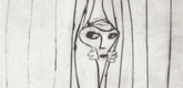 Louise Bourgeois. Peeking through Curtain. 1999