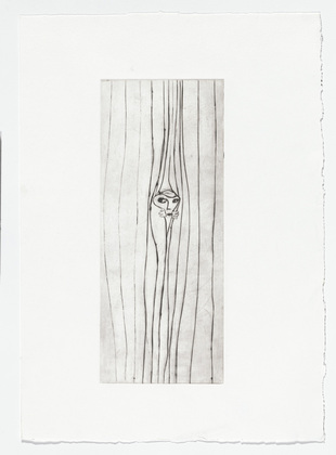 Louise Bourgeois. Peeking through Curtain. 1999