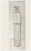 Louise Bourgeois. Plate 1 of 11, from the illustrated book, He Disappeared into Complete Silence, second edition. 1995