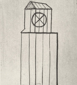 Louise Bourgeois. Plate 1 of 11, from the illustrated book, He Disappeared into Complete Silence, second edition. 1995