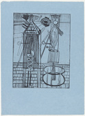 Louise Bourgeois. Plate 7 of 11, from the illustrated book, He Disappeared into Complete Silence, second edition. 1995