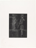 Louise Bourgeois. Plate 7 of 11, from the illustrated book, He Disappeared into Complete Silence, second edition. 1995-1999