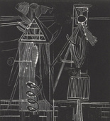 Louise Bourgeois. Plate 7 of 11, from the illustrated book, He Disappeared into Complete Silence, second edition. 1995-1999