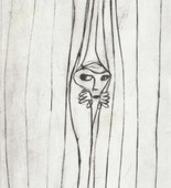 Louise Bourgeois. Peeking through Curtain. 1999
