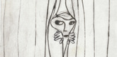 Louise Bourgeois. Peeking through Curtain. 1999