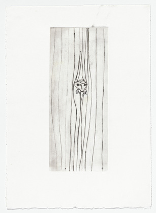 Louise Bourgeois. Peeking through Curtain. 1999