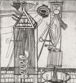 Louise Bourgeois. Plate 7 of 11, from the illustrated book, He Disappeared into Complete Silence, second edition. 1995-1999