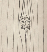 Louise Bourgeois. Peeking through Curtain. 1999