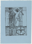 Louise Bourgeois. Plate 7 of 11, from the illustrated book, He Disappeared into Complete Silence, second edition. 1995-1999