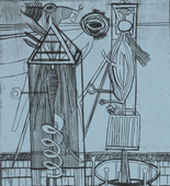 Louise Bourgeois. Plate 7 of 11, from the illustrated book, He Disappeared into Complete Silence, second edition. 1995-1999