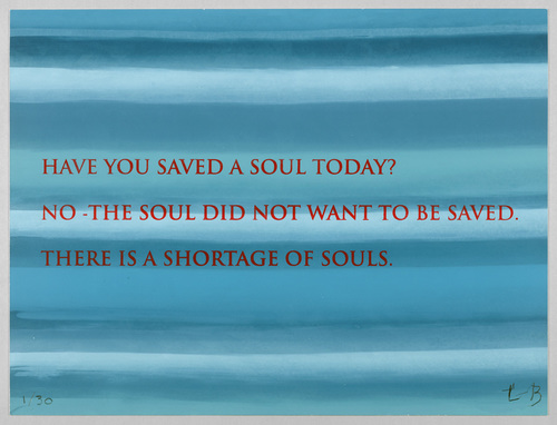 Louise Bourgeois. Have You Saved a Soul Today? 2009