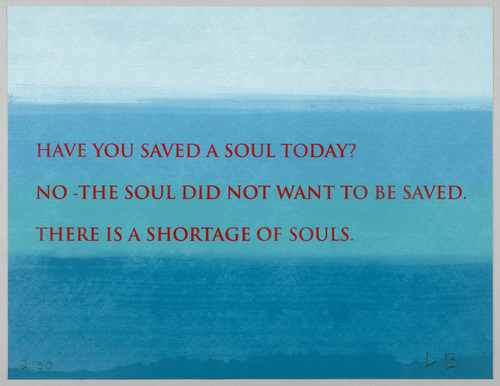 Louise Bourgeois. Have You Saved a Soul Today? 2009