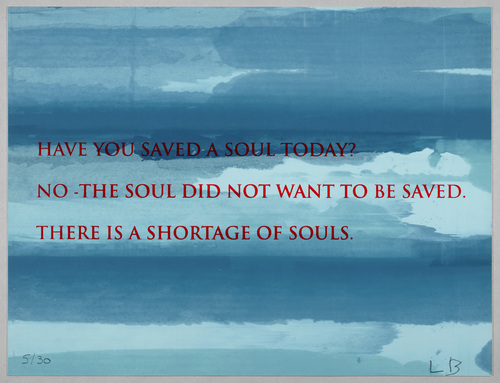 Louise Bourgeois. Have You Saved a Soul Today? 2009