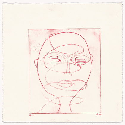 Louise Bourgeois. Spiraling Eyes, frontispiece, from the illustrated book, Les &Eacute;ditions du Solstice: Annuaire de la D&eacute;cennie, 1989-1999. 1999