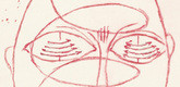Louise Bourgeois. Spiraling Eyes, frontispiece, from the illustrated book, Les &Eacute;ditions du Solstice: Annuaire de la D&eacute;cennie, 1989-1999. 1999