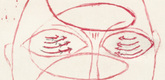 Louise Bourgeois. Spiraling Eyes, frontispiece, from the illustrated book, Les &Eacute;ditions du Solstice: Annuaire de la D&eacute;cennie, 1989-1999. 1999