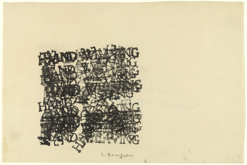 Louise Bourgeois. Weaving Word. c. 1948