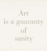 Louise Bourgeois. Art Is a Guaranty of Sanity, no. 9 of 9, component B, from the series, What Is the Shape of This Problem? 1999