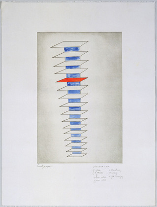Louise Bourgeois. Untitled, plate 3 of 8, from the puritan. 1990