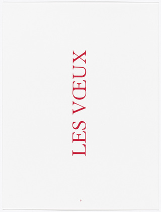 Louise Bourgeois. Aux Vieilles Tapisseries: 44 Sentences de Louise Bourgeois, text 9 of 44. 2005