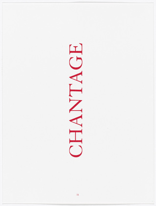 Louise Bourgeois. Aux Vieilles Tapisseries: 44 Sentences de Louise Bourgeois, text 11 of 44. 2005