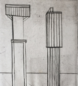 Louise Bourgeois. Plate 2 of 9, from the illustrated book, He Disappeared into Complete Silence, first edition (Example 18). 1947