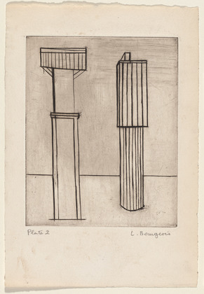 Louise Bourgeois. Plate 2 of 9, from the illustrated book, He Disappeared into Complete Silence, first edition (Example 3). 1947