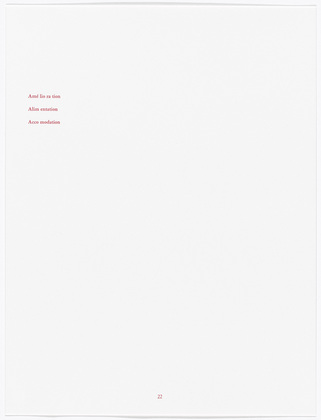 Louise Bourgeois. Aux Vieilles Tapisseries: 44 Sentences de Louise Bourgeois, text 22 of 44. 2005