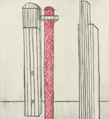Louise Bourgeois. Plate 3 of 11, from the illustrated book, He Disappeared into Complete Silence, second edition. 1995