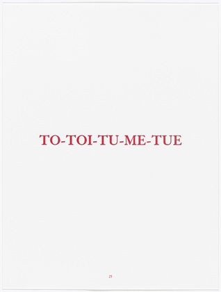Louise Bourgeois. Aux Vieilles Tapisseries: 44 Sentences de Louise Bourgeois, text 25 of 44. 2005