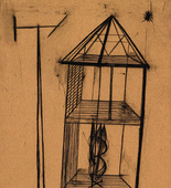 Louise Bourgeois. Plate 4 of 9, from the illustrated book, He Disappeared into Complete Silence, first edition (Example 19). 1947
