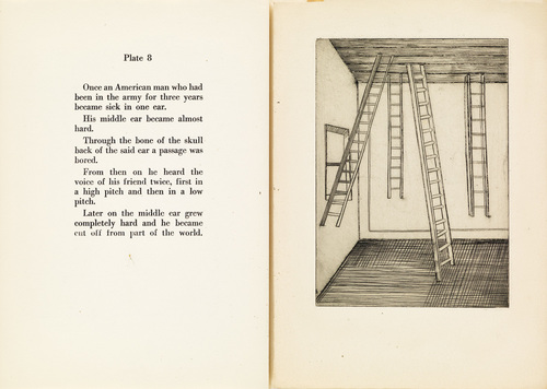 Louise Bourgeois. Plate 8 of 9, from the illustrated book, He Disappeared into Complete Silence, first edition (Example 19). 1947