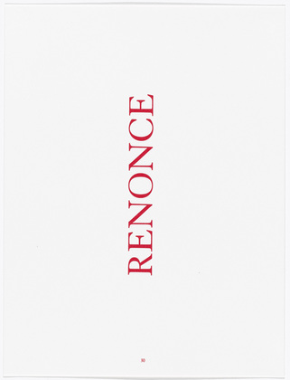 Louise Bourgeois. Aux Vieilles Tapisseries: 44 Sentences de Louise Bourgeois, text 30 of 44. 2005