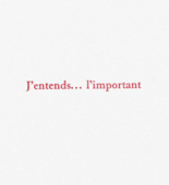 Louise Bourgeois. Aux Vieilles Tapisseries: 44 Sentences de Louise Bourgeois, text 32 of 44. 2005