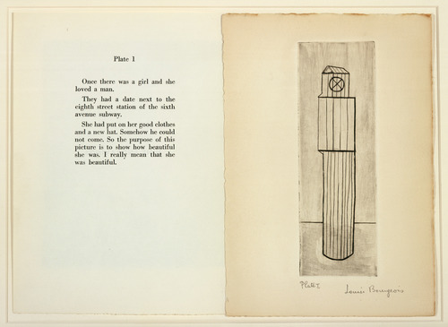 Louise Bourgeois. Plate 1 of 9, from the illustrated book, He Disappeared into Complete Silence, first edition (Example 7). 1947