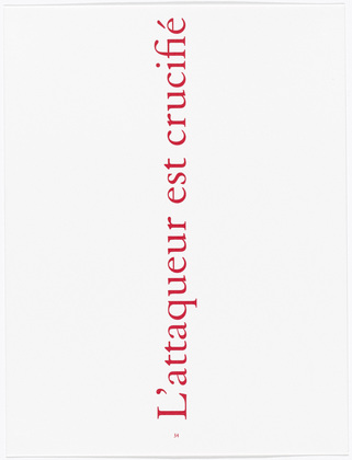 Louise Bourgeois. Aux Vieilles Tapisseries: 44 Sentences de Louise Bourgeois, text 34 of 44. 2005