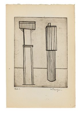 Louise Bourgeois. Plate 2 of 9, from the illustrated book, He Disappeared into Complete Silence, first edition (Example 5). 1947