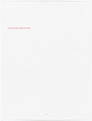 Louise Bourgeois. Aux Vieilles Tapisseries: 44 Sentences de Louise Bourgeois, text 3 of 44. 2005