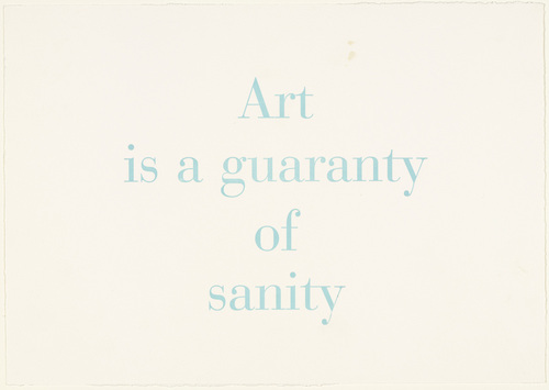 Louise Bourgeois. Art Is a Guaranty of Sanity, no. 9 of 9, component B, from the series, What Is the Shape of This Problem? 1999