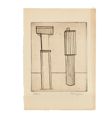 Louise Bourgeois. Plate 2 of 9, from the illustrated book, He Disappeared into Complete Silence, first edition (Example 10). 1947