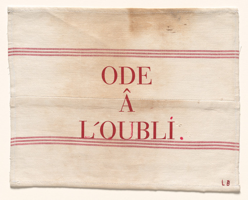 Louise Bourgeois. Ode &acirc; l'Oubli. 2002